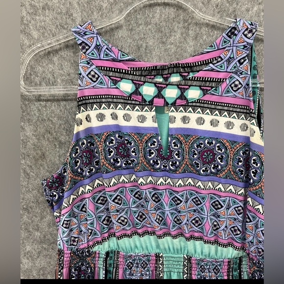 Soma Women’s Turquoise/Pink Paisley Dress Sz XS EUC - Picture 2 of 5